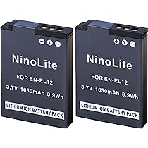 Amazon | NinoLite EN-EL12 互換 バッテリー 2個セット ニコン COOLPIX